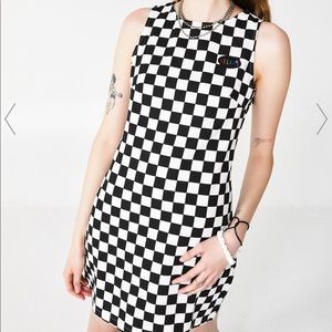 A Small checkered mini shift dress